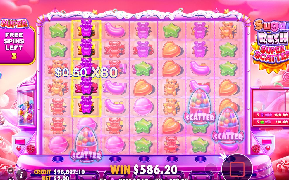 Free Spins-rundan i spelets egen vy