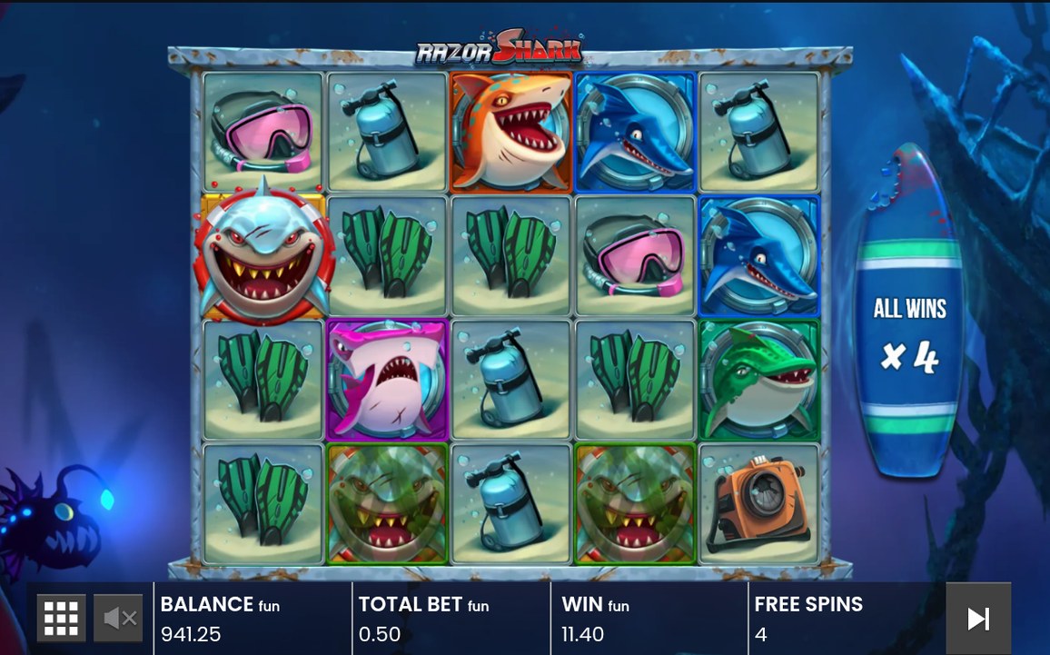 ALL WINS-multiplikatorn under en pågående Shark Bonus