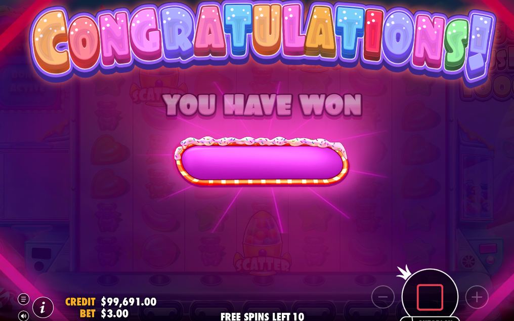 Free Spins-rundan med återstående snurrar och Scatter-symboler